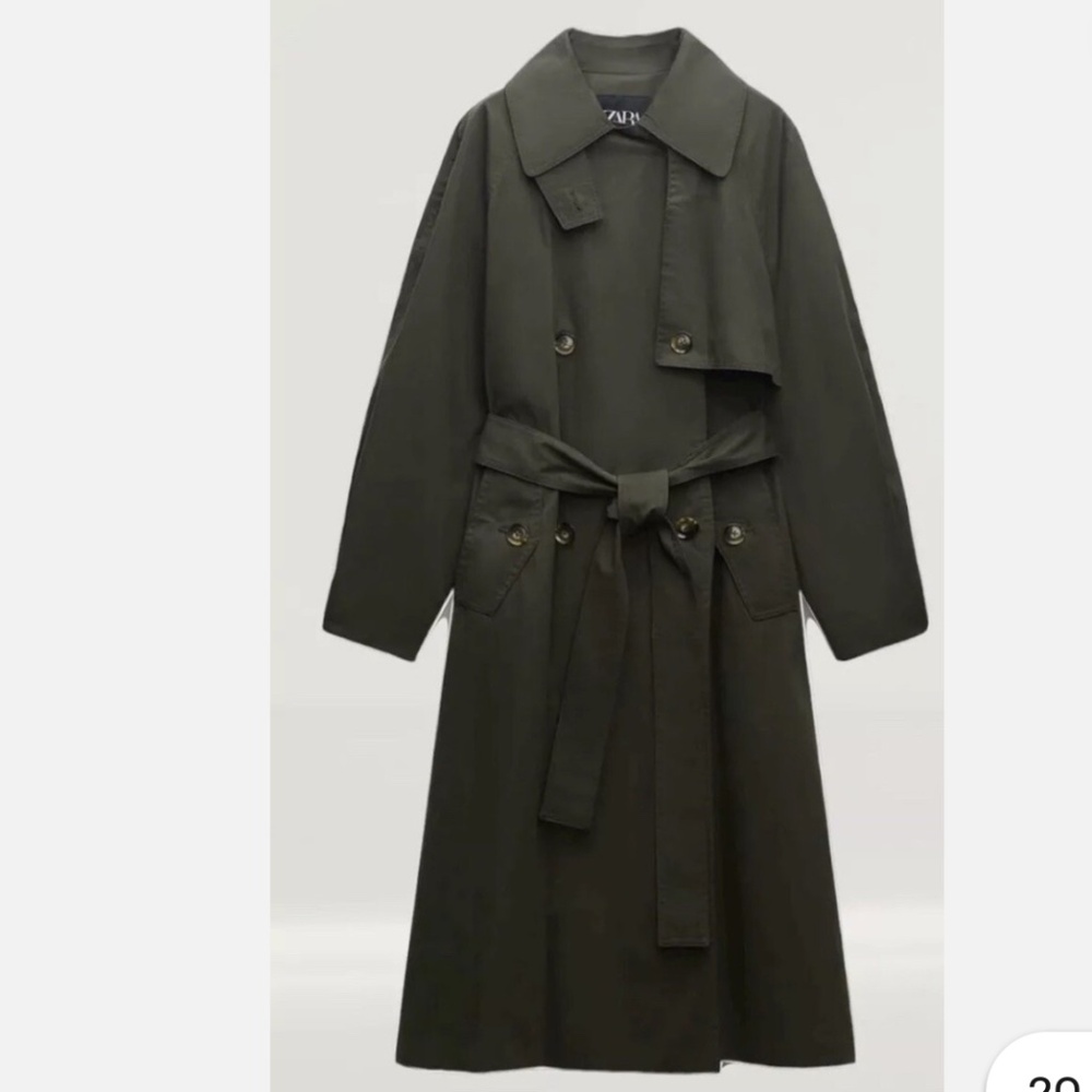 ZARA ZW collection water repellent trench coat